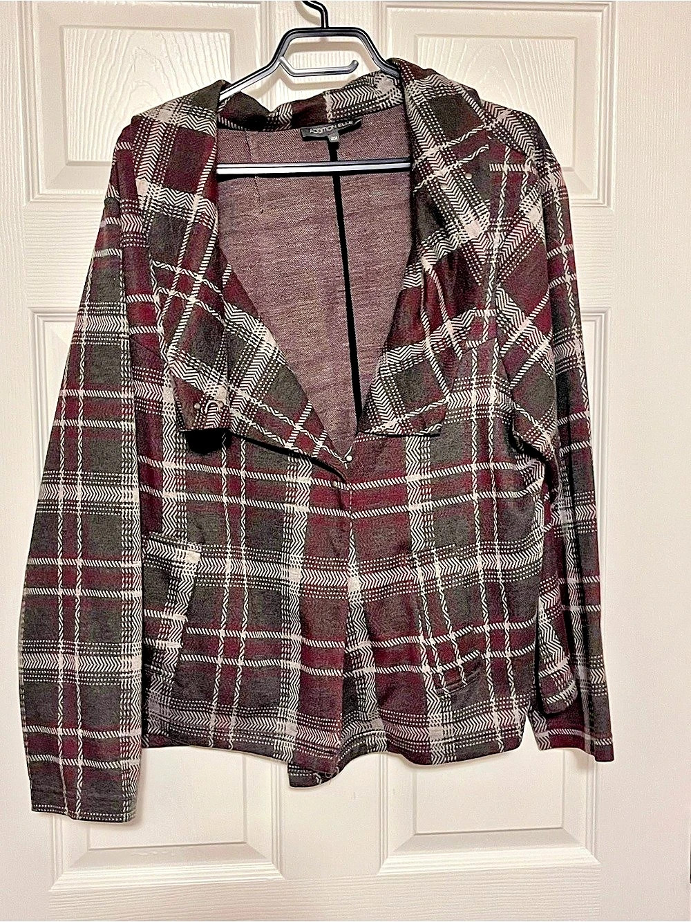 Addition Elle Plaid Jacket in Purple & Gray Size 2X Like New
